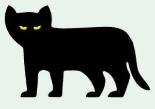 Figura Decorativa de Gato Negro adhesivos ,vinilo