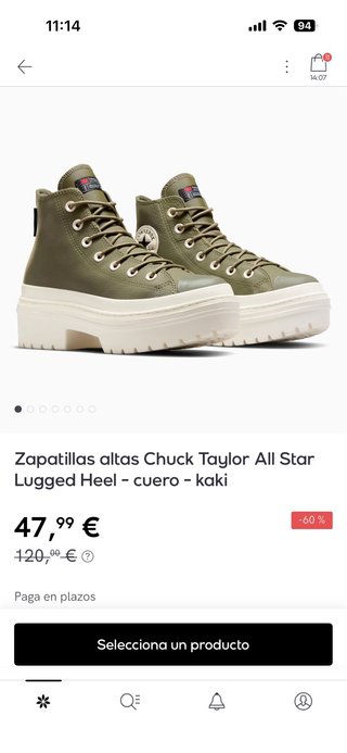 Zapatillas Converse originales. Talla 35. Nuevas