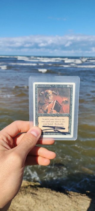 Carta Magic Demonic Tutor Firmada