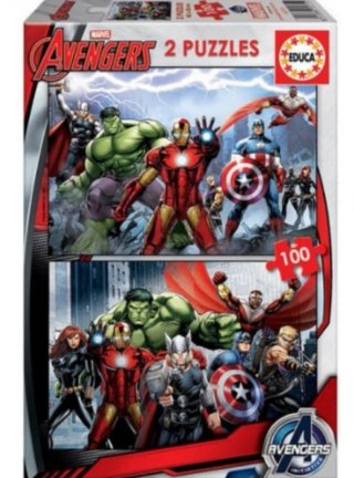 Set de 2 Puzzles Marvel Avengers Educa 100 piezas