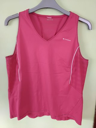 Camiseta sin mangas Quechua rosa XL