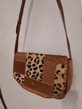 Bolso Bandolera de Piel con Estampado