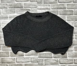 Jersey Crop Zara Negro Talla S