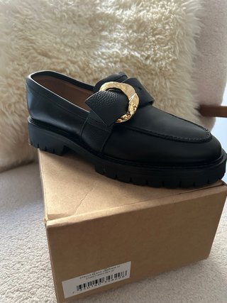 Mocasines Flattered de Piel Negros Nuevos