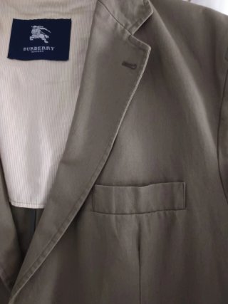 Americana Burberry London Algodón y Lino