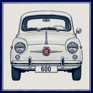 Pack 3 Azulejos Decorativos SEAT 600