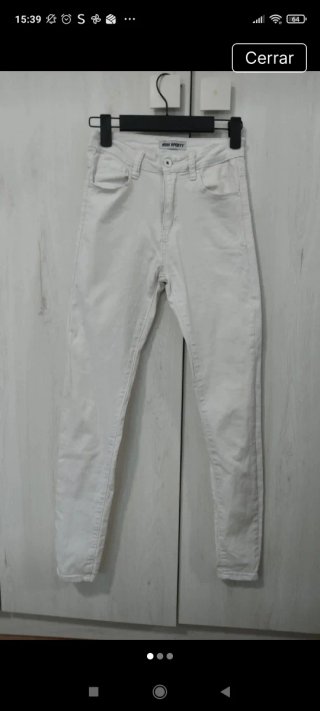 Vaqueros Pitillo Blancos Miss Sporty