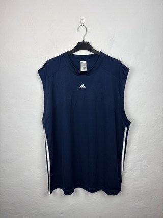 Adidas Y2K Oversize Navy Blue XL Sleeveless Tee