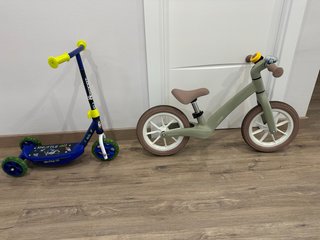 Bicicleta equilibrio + patinete de regalo