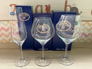 Juego 18 Copas de Cristal Bohemia NUEVAS