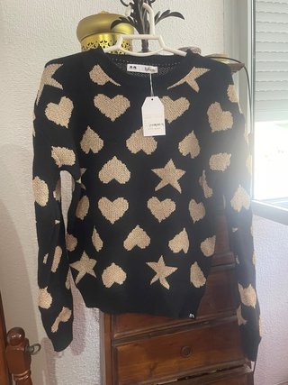 Jersey Lylu Negro con Estampado Talla M