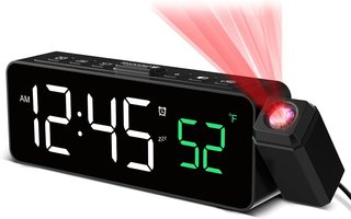 Reloj Despertador Digital con Proyector Netzu