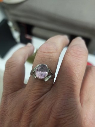 Anillo de plata rosa de francia