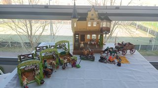 Playmobil Lote Spirit Mansión+ Carreta+ 3 Establos