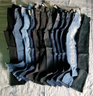 Lote de pantalones vaqueros mujer