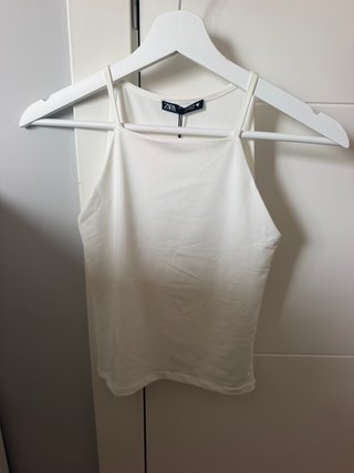 Top de tirantes blanco Zara