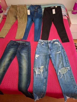 Lote 5 Pantalones Mujer Talla S 36/38 nuevos