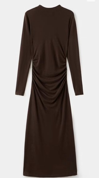 Vestido de punto marrón