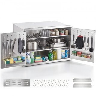 Armario cocina exterior de acero inox, 76×52×52 cm