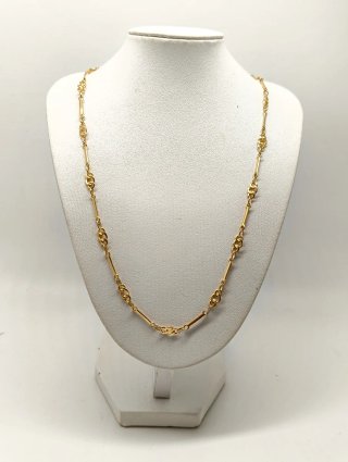 Gargantilla Oro 18k eslabones combinados 55cm larg