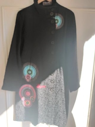 Abrigo Desigual Negro Talla 46