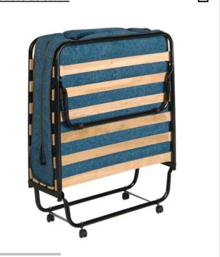 Cama individual plegable con ruedas