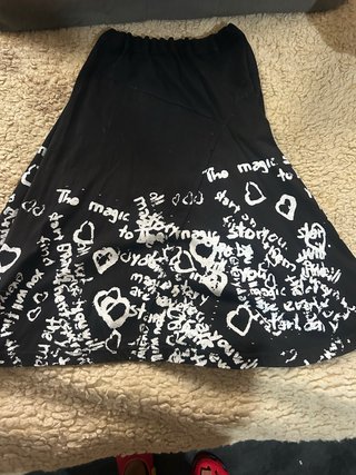 Falda Midi Desigual Negra