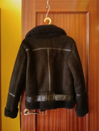 Chaqueta estilo aviador negra