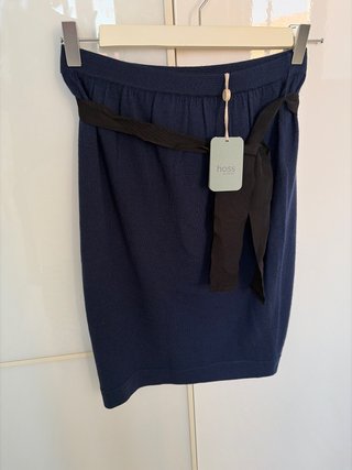 Falda de punto azul marino(navy) Hoss Intropia