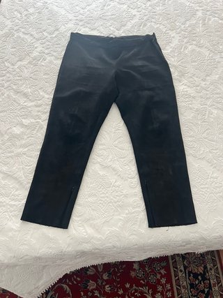 Pantalón Zara Efecto Ante Negro Talla XXL
