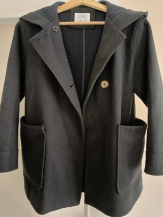 Abrigo de niña Zara Negro