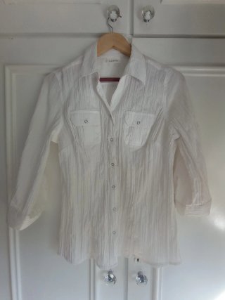 Blusa Blanca CANDAS Talla 38, nueva.