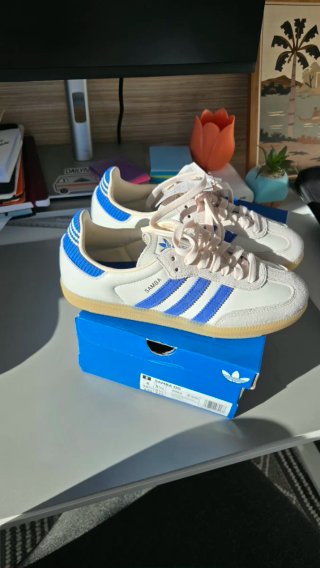 Zapatillas Adidas Samba OG Blancas y Azules