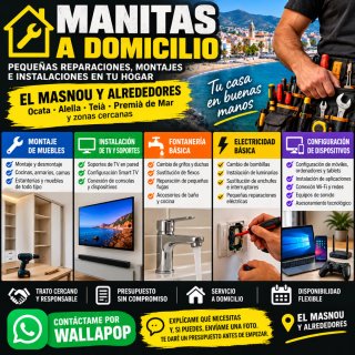 Manitas del hogar.Reparaciones, montaje de muebles