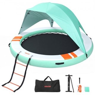 Plataforma flotante redonda y muelle hinchable PVC