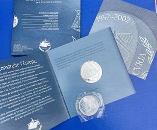 2 Monedas Plata. 25 € Luxemburgo + 12 € España.