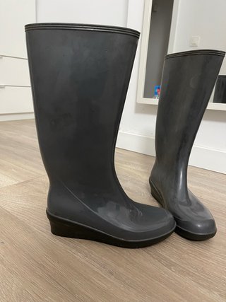 Botas de agua gris/negro T38
