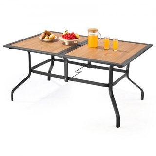 Outdoor Patio Dining Table, 150cm Long Rectangular