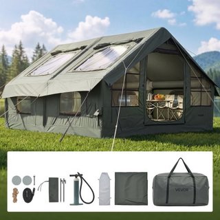Tienda de campaña hinchable y carpa familiar verde