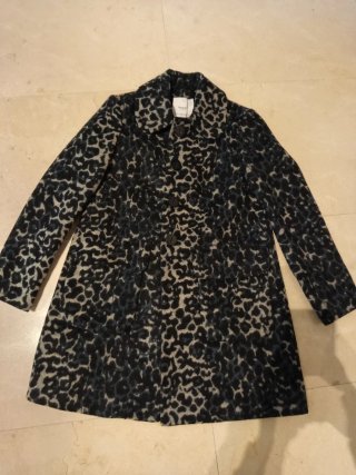 Abrigo de paño estampado Mango