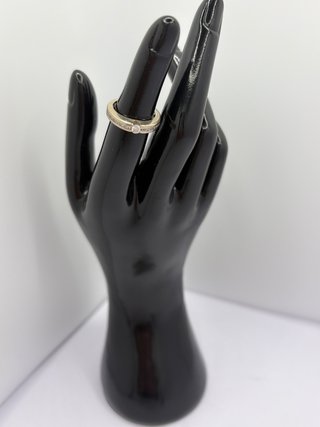 Anillo de Oro Blanco 18k con Brillantes