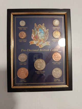 Cuadro Colección Monedas Británicas