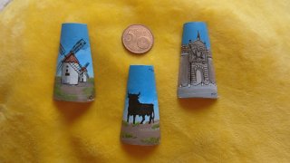 Set de 3 Tejitas Imán Pintadas a Mano