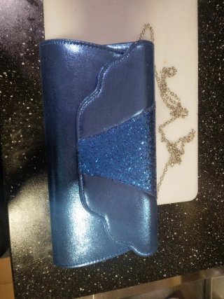 Billetera Azul con Cadena