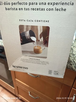 Aeroccino Black Nespresso Vertuo y cafetera vertuo