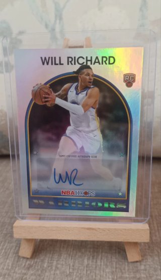 Will Richard rookie Autógrafo NBA Hoops Warriors