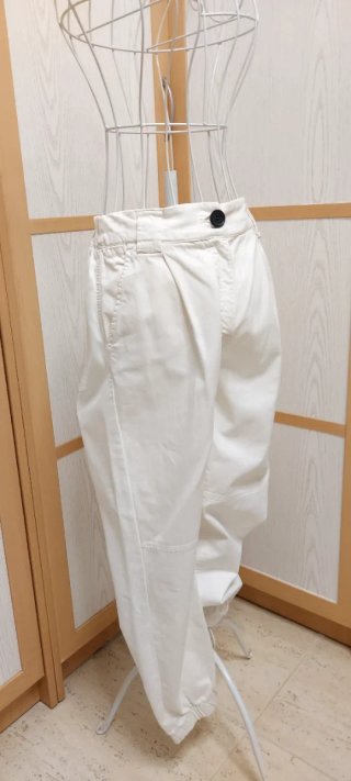 Pantalón Cargo Bershka Blanco