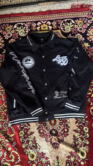 Chaqueta Universitaria Negra
