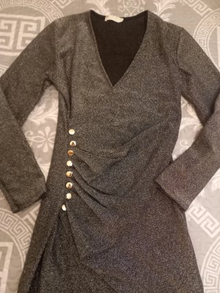 Vestido de fiesta plateado