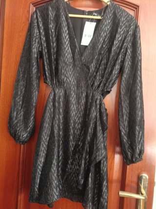 Vestido de fiesta negro talla S. Sin estrenar